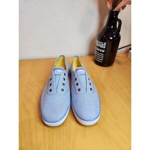 Keds Light Blue Canvas Sneakers Women's 8 Casual Lace Up Shoes WF50755M